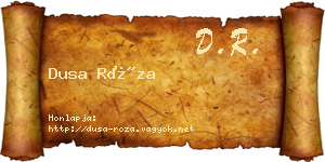 Dusa Róza névjegykártya