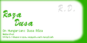 roza dusa business card